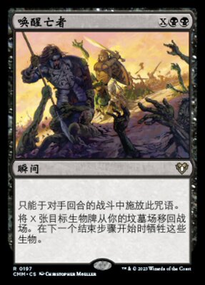 牌客窝 万智牌  唤醒亡者 Wake the Dead 金  黑