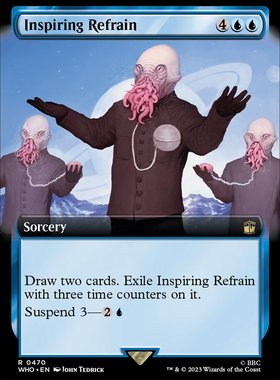 牌客窝 万智牌  启迪旋律  Inspiring Refrain  金 蓝 扩画 闪