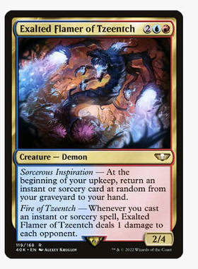 牌客窝 万智牌 奸奇至尊火妖 Exalted Flamer of Tzeentch 金多色