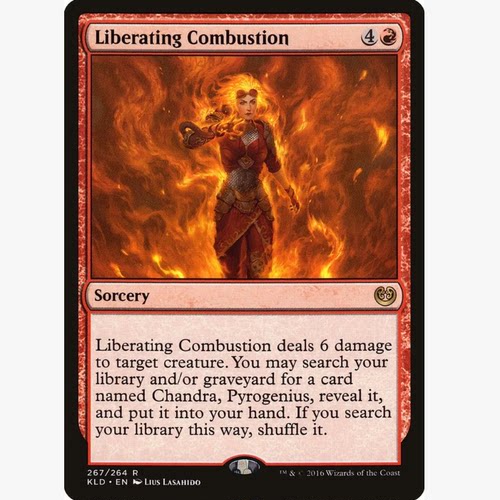 牌客窝 万智牌 放纵烧燃 Liberating Combustion 金 红色