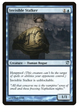 牌客窝 万智牌  无形伏击客  Invisible Stalker  银 蓝 日文