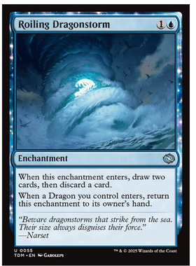 牌客窝 万智牌 翻搅龙袭暴 Roiling Dragonstorm 铁 蓝