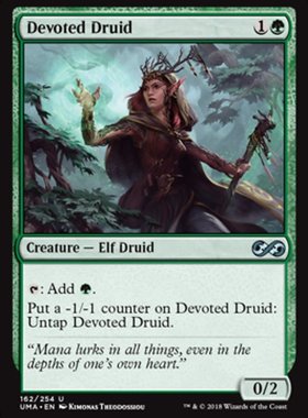 牌客窝 万智牌  虔诚德鲁伊 Devoted Druid 银 绿色 闪