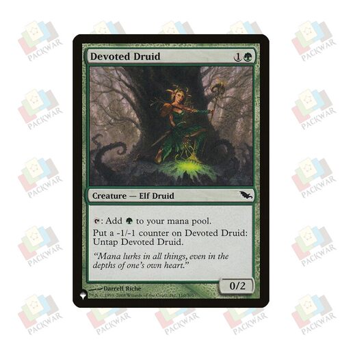 牌客窝 万智牌 虔诚德鲁伊 Devoted Druid 铁 绿 闪