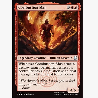 牌客窝 万智牌 爆焰男 Combustion Man 银 红色