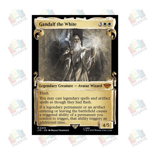 牌客窝 万智牌  白袍甘道夫 Gandalf the White  秘稀  白 闪
