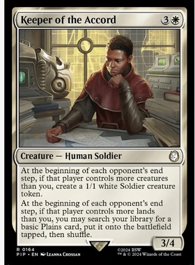 牌客窝 万智牌  调和守卫 Keeper of the Accord 金 白色