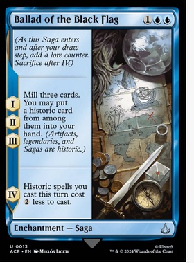 牌客窝 万智牌 黑旗船歌 Ballad of the Black Flag 银 蓝色