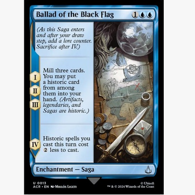 牌客窝 万智牌 黑旗船歌 Ballad of the Black Flag 银 蓝色