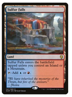 牌客窝 万智牌  硫磺瀑布  Sulfur Falls  金 地 闪