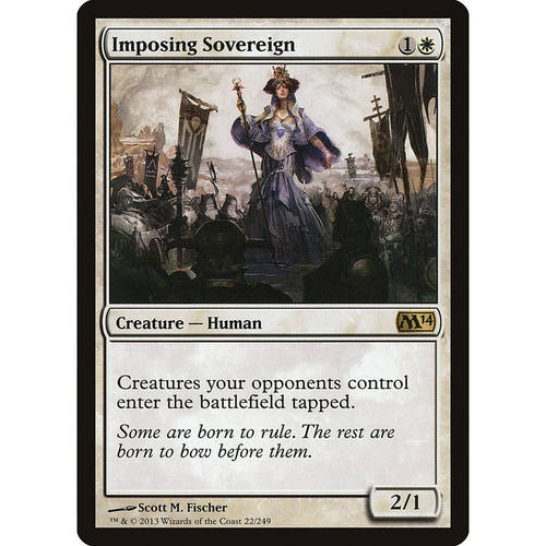 牌客窝 万智牌 庄严君王 Imposing Sovereign 金 白