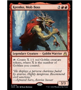 牌客窝 万智牌 暴民头目克仑可  Krenko, Mob Boss 金 红色