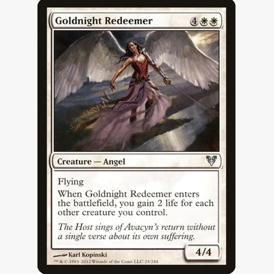 牌客窝 万智牌 金夜救赎使 Goldnight Redeemer 银 白色