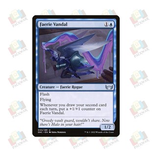 牌客窝 万智牌 莽撞仙灵 Faerie Vandal 银 蓝 闪