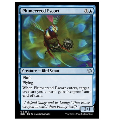 牌客窝 万智牌 羽誓卫士 Plumecreed Escort  银 蓝