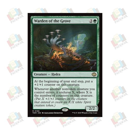 牌客窝 万智牌 护林多头龙 Warden of the Grove 金 绿 闪