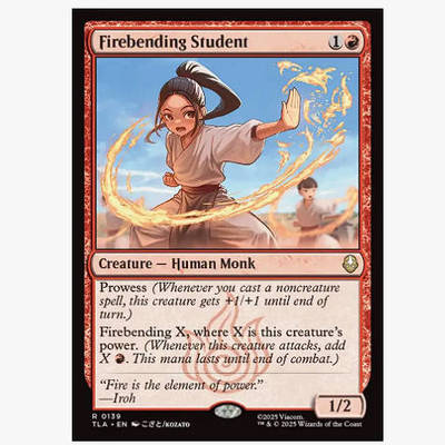 牌客窝 万智牌 振火学徒 Firebending Student 金  红