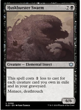 牌客窝 万智牌  爆膨躯大群 Huskburster Swarm 银 黑色