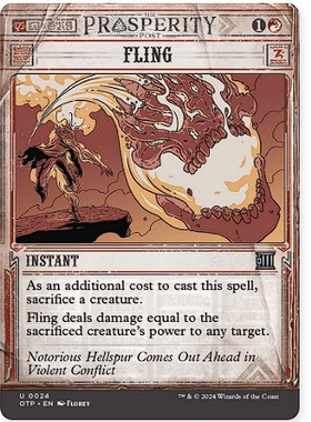 牌客窝 万智牌  投掷  Fling  银/铁 红色