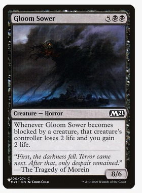 牌客窝  万智牌 散霾惧兽 Gloom Sower 铁 黑