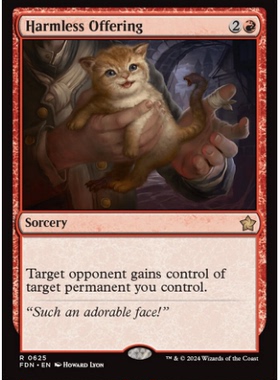 牌客窝  万智牌   无害献物 Harmless Offering 金 红