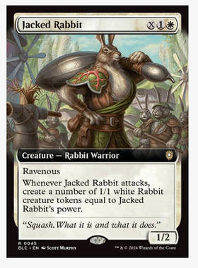 牌客窝 万智牌 肌肉野兔 Jacked Rabbit 金 白