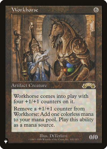 君君的牌客窝 万智牌 The List  驮马 Workhorse 英文 金 神器
