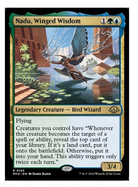 牌客窝 万智牌 翼展智慧拿杜 Nadu, Winged Wisdom 金 多色