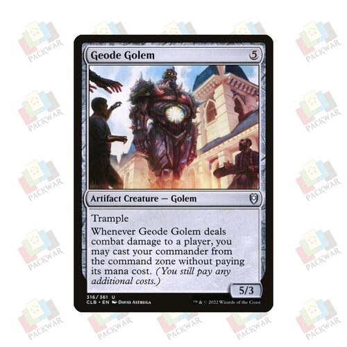 牌客窝 万智牌   晶岩魔像  Geode Golem 银 神器 闪
