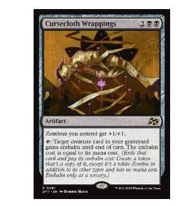 牌客窝 万智牌 受诅包裹布 Cursecloth Wrappings 金 黑