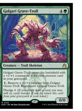 牌客窝 万智牌 葛加理墓地巨魔 Golgari Grave-Troll 金 绿 闪