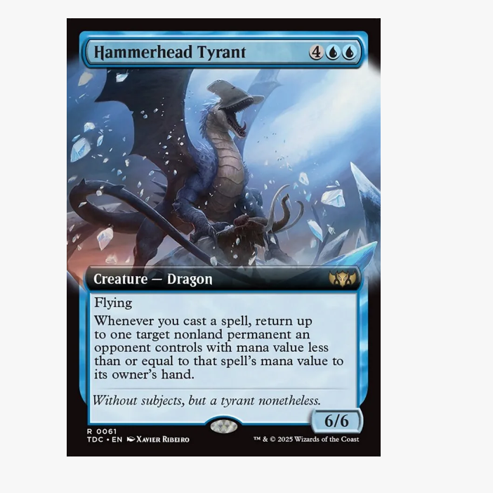 牌客窝 万智牌 锤头暴君 Hammerhead Tyrant 金 蓝