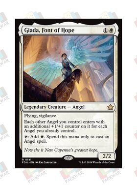 牌客窝 万智牌 希望圣源吉娅妲 Giada, Font of Hope 金 白 闪
