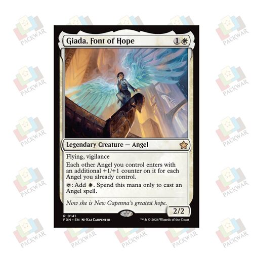 牌客窝 万智牌 希望圣源吉娅妲 Giada, Font of Hope 金 白 闪
