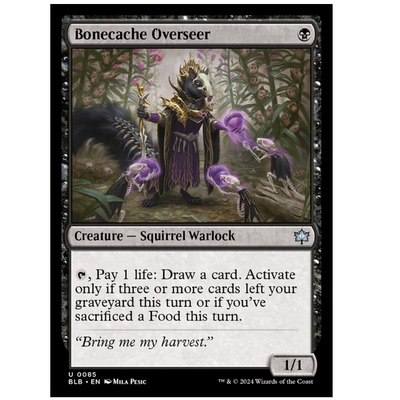 牌客窝 万智牌 储骨督军 Bonecache Overseer 银  黑色