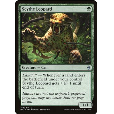 牌客窝 万智牌  镰刃豹 Scythe Leopard 银 绿 闪