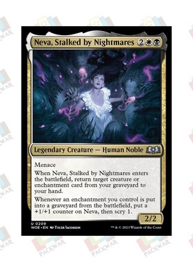 万智牌 梦魇缠身白涅娃 Neva, Stalked by Nightmares 银 多色 闪