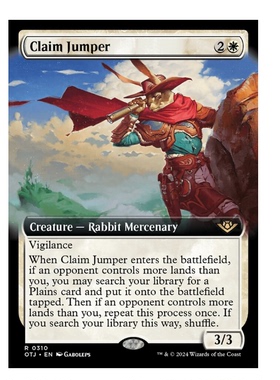 牌客窝 万智牌 圈地跃兔 Claim Jumper  金 白色