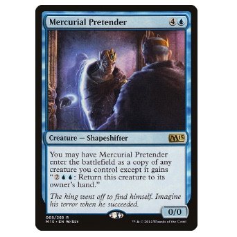 牌客窝 万智牌  善变冒名客  Mercurial Pretender  金 蓝 英文
