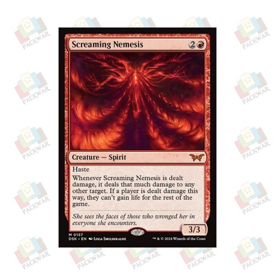 牌客窝 万智牌 尖鸣宿敌  Screaming Nemesis  秘稀 红 闪