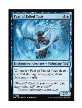 牌客窝 万智牌 落榜惧影 Fear of Failed Tests 银 蓝 闪