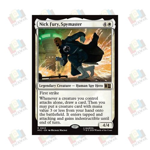 牌客窝 万智牌 密探长尼克·弗瑞 Nick Fury, Spymaster 金 白 闪