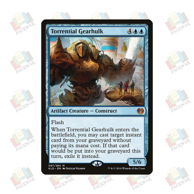 牌客窝 万智牌 汹涌巨械 Torrential Gearhulk 秘稀 蓝色
