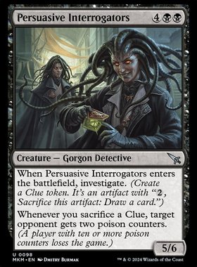 牌客窝 万智牌  诱导诘问者 Persuasive Interrogators 银 黑 闪