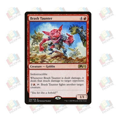 牌客窝 万智牌  鲁莽挑发鬼 Brash Taunter 金 红 闪