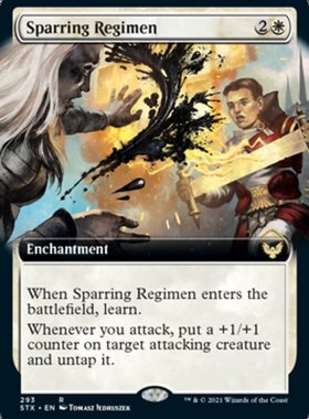 牌客窝 万智牌 切磋强身 Sparring Regimen 金 白色