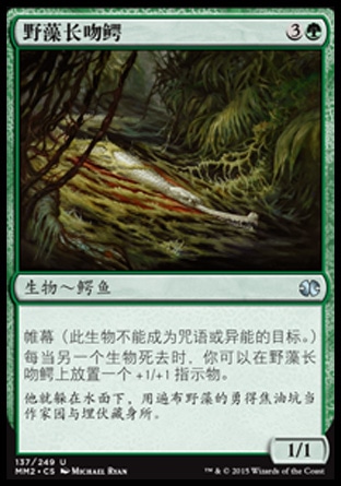 君君的牌客窝  万智牌  摩登大师2015 MM2 野藻长吻鳄 简中/英 银