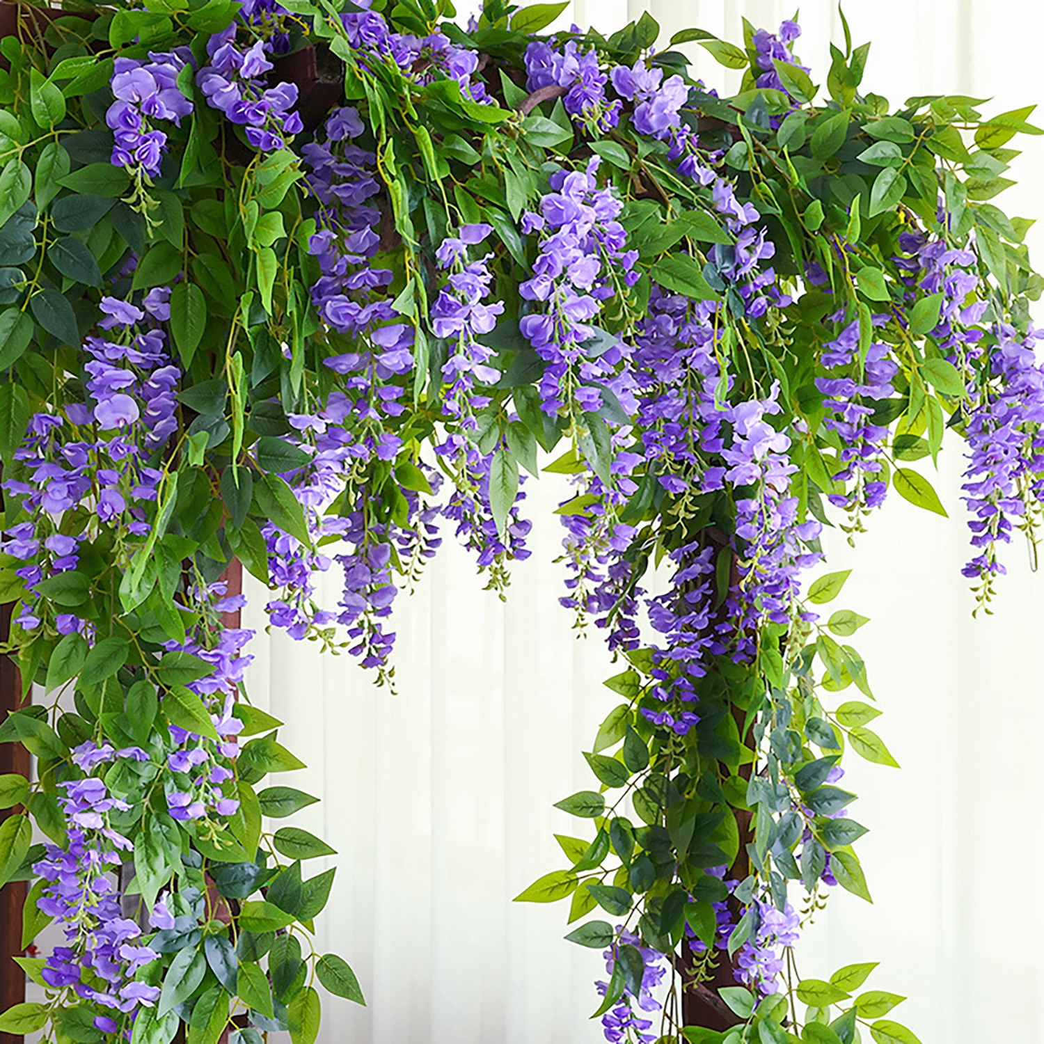 仿真花紫藤花藤条吊顶装饰假花条