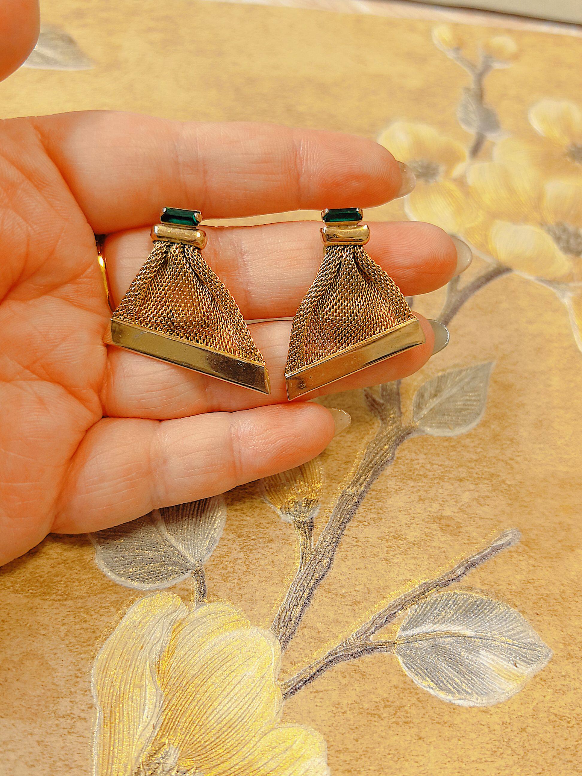 【BW中古】Napier PAT.PEND 合作款钱袋子造型浓金耳夹