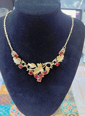 【BW中古】coro书本款浓金红葡萄项链，经典款很少见，超特价199